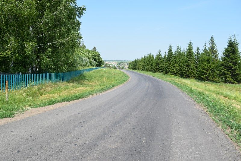 Новый асфальт проложили на территории Менделеевского района