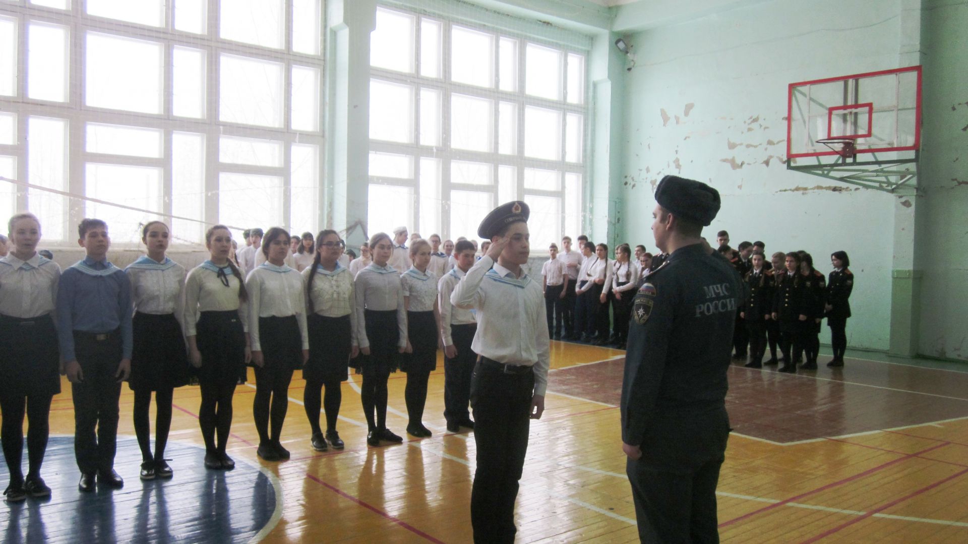 В школе №3 прошёл школьный этап муниципального конкурса смотра строя и песни