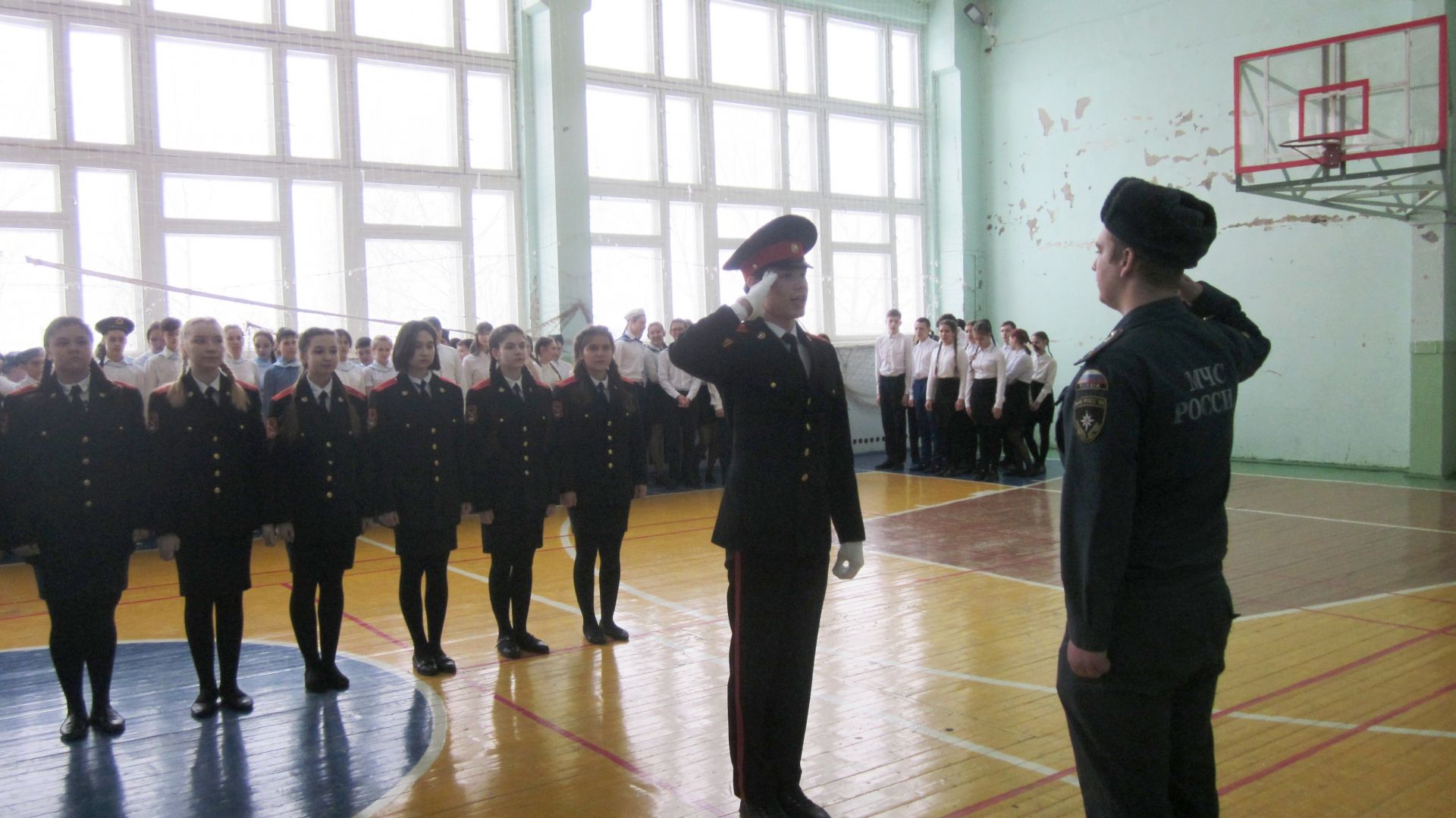 В школе №3 прошёл школьный этап муниципального конкурса смотра строя и песни