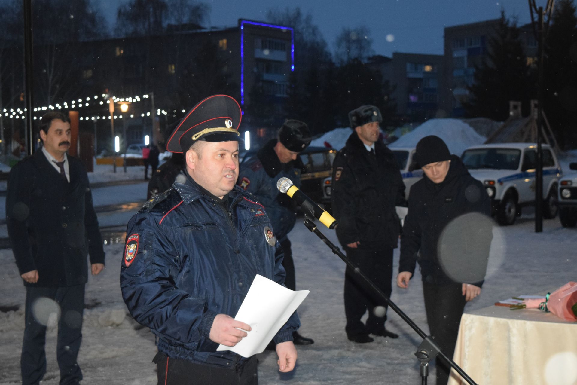 Как в Менделеевске прошёл гарнизонный развод сотрудников полиции