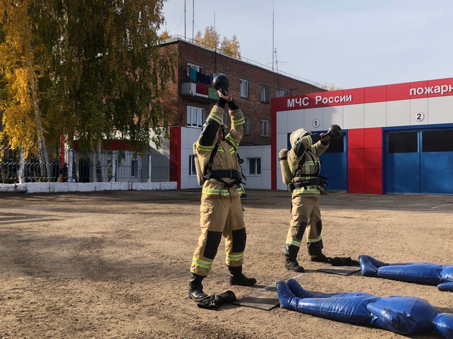 В Менделеевске проходят республиканские соревнования по пожарному многоборью