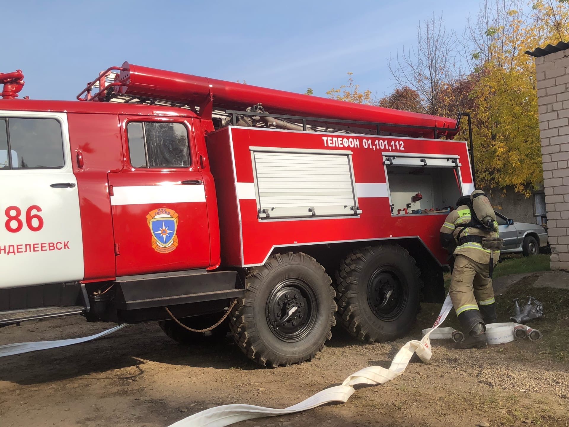 В Менделеевске проходят республиканские соревнования по пожарному многоборью