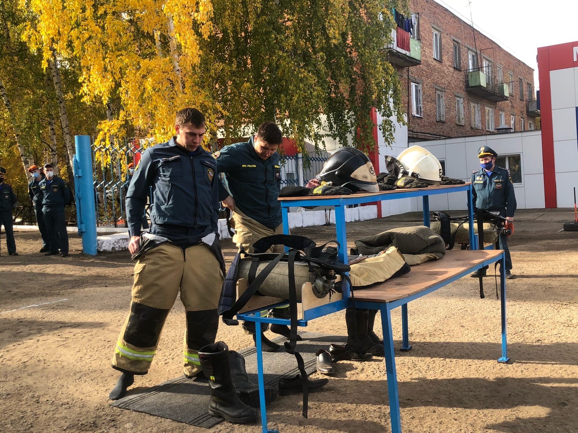 В Менделеевске проходят республиканские соревнования по пожарному многоборью