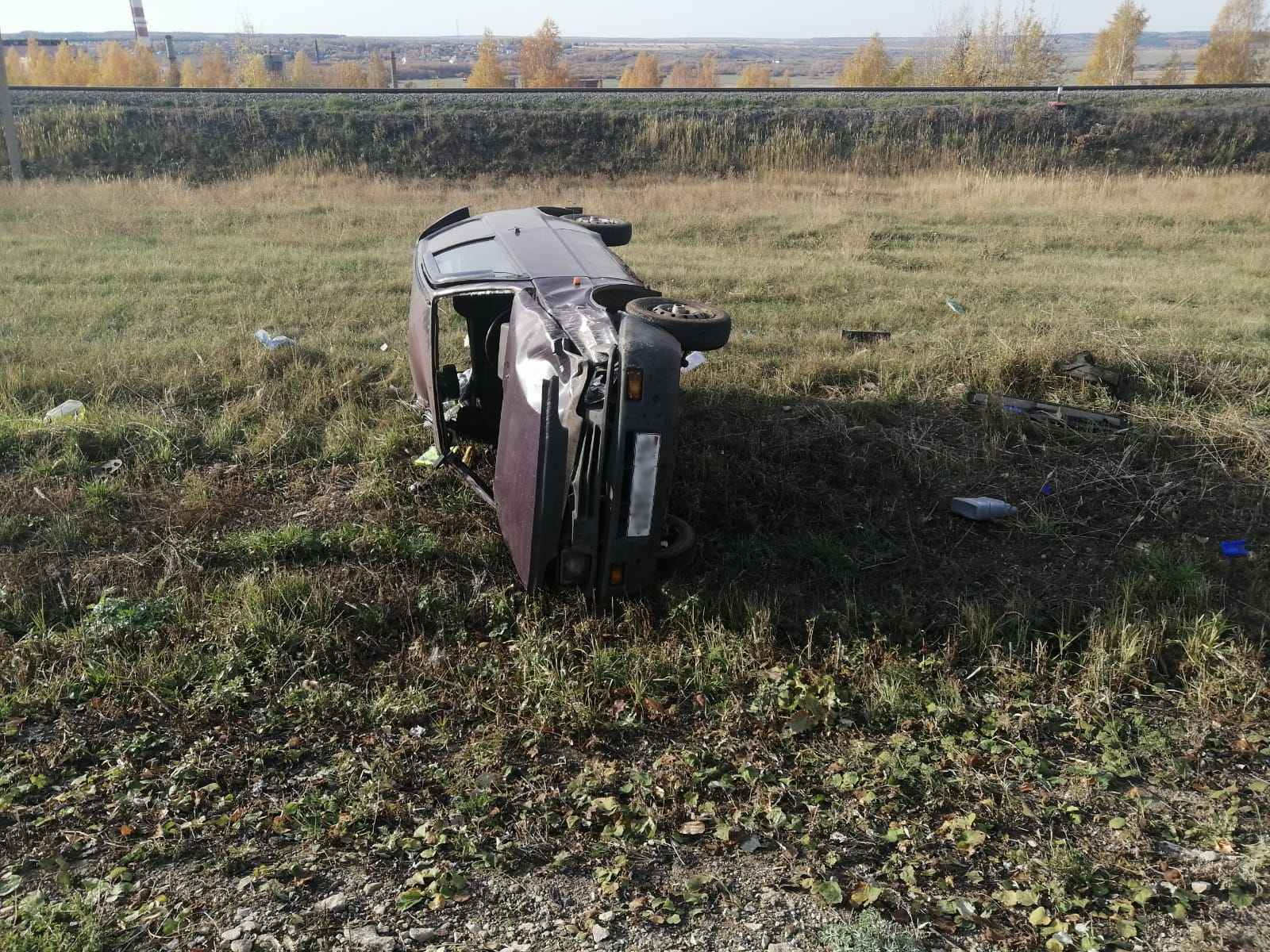 В Менделеевском районе пьяный водитель съехал в кювет