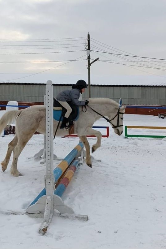 Менделеевскиның «Фаворит» ат спорты мәктәбендә Кыш Бабай призына ярышлар үтте