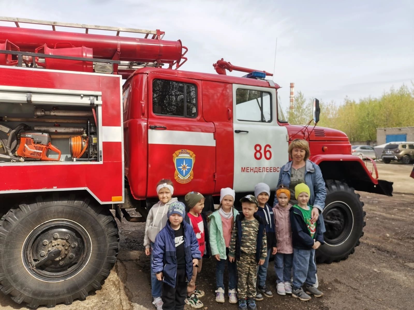 Воспитанники детского сада «Рябинушка» побывали с экскурсией в ПСЧ №86