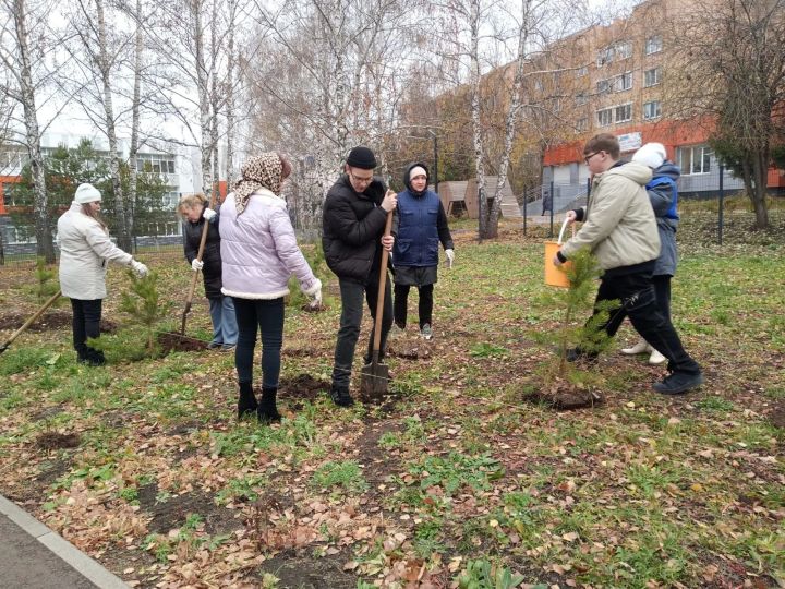 На территории Татарской гимназии «Мирас» открыли Аллею Памяти